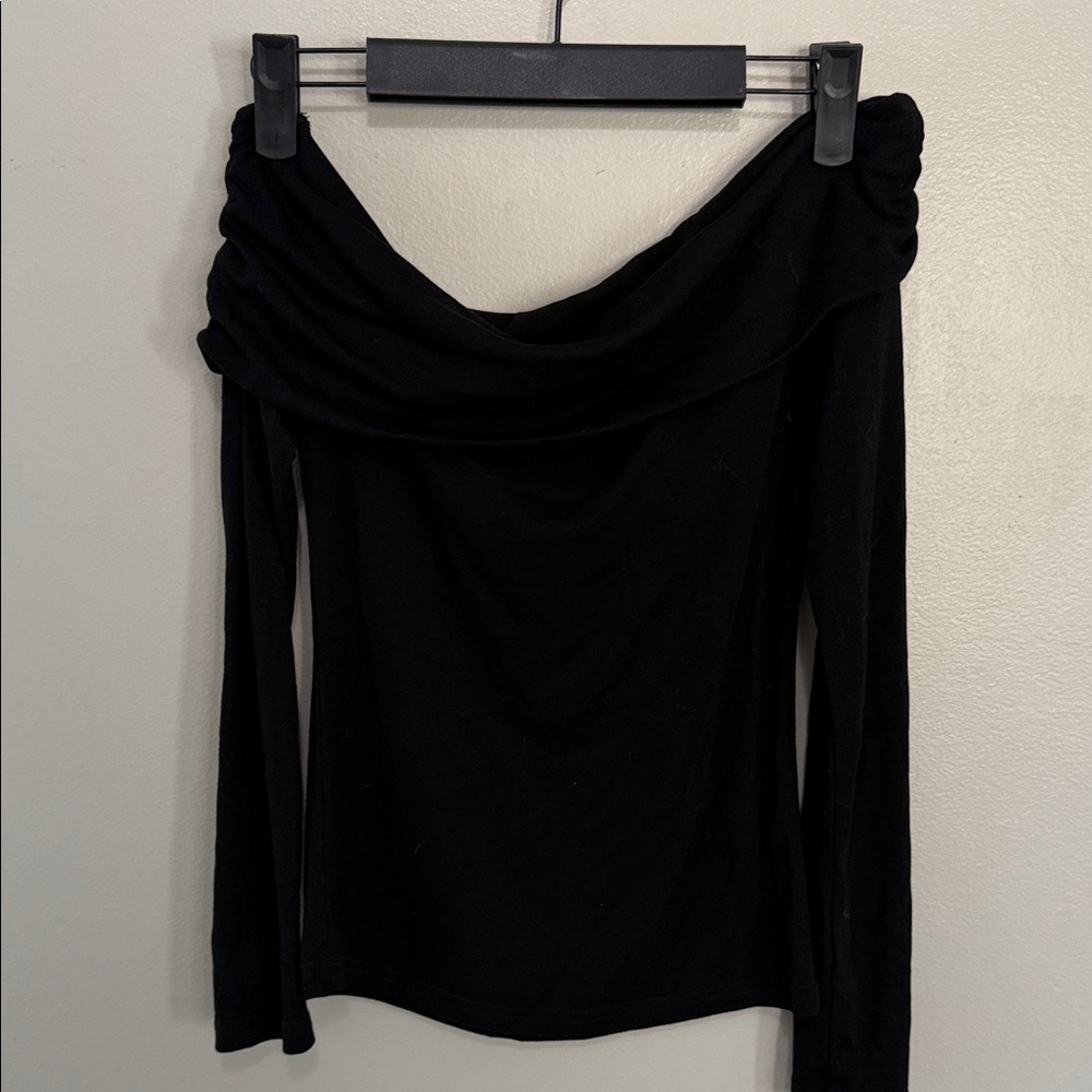 Black Off-Shoulder Women's Top